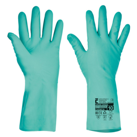 Cerva Grebe Ochranné pracovné rukavice - 12 ks 01100005 zelená