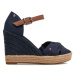 Tommy Hilfiger Espadrilky Basic Open Toe High Wedge FW0FW04784 Tmavomodrá