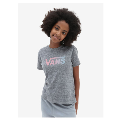 Sivé dievčenské tričko VANS s pruhovaným vzorom - Dievčatá