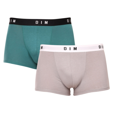 DIM BOXER ORIGINAL 2x - Pánske boxerky 2 ks - zelená - sivá