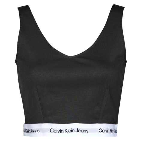 Calvin Klein Jeans  CONTRAST TAPE MILANO STRAPPY TOP  Športové podprsenky Čierna