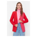 Trendyol Red Two Color Lined Blazer Woven Jacket