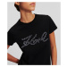 Tričko Karl Lagerfeld Rhinestone Logo T-Shirt Black