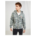 Green Men's Patterned Zippered Hoodie Diesel - Mens