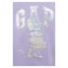 Detské bavlnené tričko GAP x Disney fialová farba