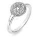 Hot Diamonds Trblietavý strieborný prsteň s diamantom a topásami Forever DR245 55 mm