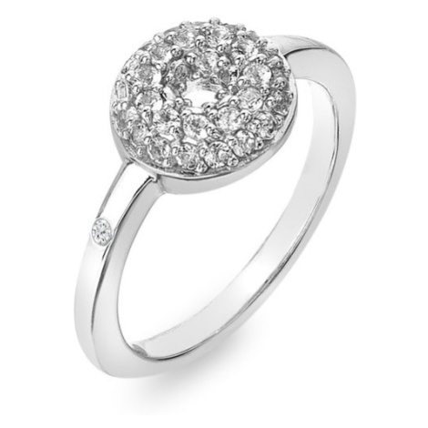 Hot Diamonds Trblietavý strieborný prsteň s diamantom a topásami Forever DR245 59 mm
