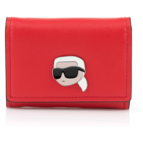 Peňaženka Karl Lagerfeld K/Ikonik 2.0 Leather Sm Fl Wlt Červená