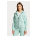 MIKINA GANT REG TONAL SHIELD ZIP HOODIE MINTY GREEN