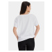 Biele dámske voľné tričko s potlačou SAM 73