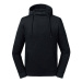 Black Unisex Sweatshirt Pure Organic High Collar Hooded Sweat Russell