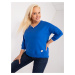 Cotton blouse in cobalt blue