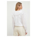 Bavlnená košeľa Notes du Nord Gecco dámska, biela farba, regular, s klasickým golierom