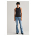 TOP GANT HIGH NECK RIB TANK TOP BLACK