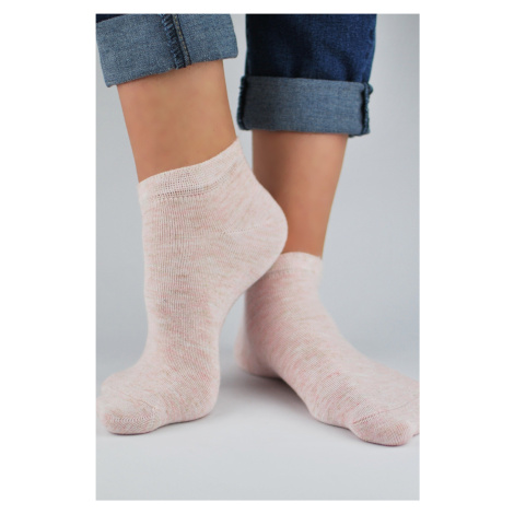 Dámske ponožky Noviti ST022 s trblietavými nitkami Ružová