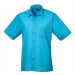 Premier Workwear Pánska košeľa s krátkym rukávom PR202 Turquoise -ca. Pantone 312