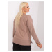 TMAVOBÉŽOVÁ BASIC MIKINA -RV-BZ-9198.10X-DARK BEIGE