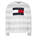 Tommy Jeans Sveter - TJM FLAG SWEATER sivá