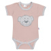 Dojčenské bavlnené body s krátkym rukávom New Baby BrumBrum old pink grey 86 , 20C48829