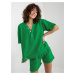 Green summer tracksuit with shorts