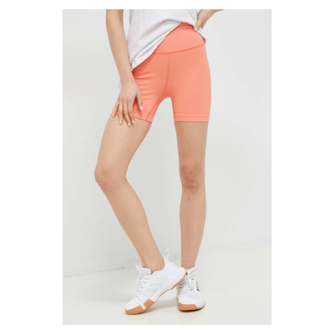 Športové krátke nohavice Helly Hansen Allure dámske, oranžová farba, jednofarebné, vysoký pás