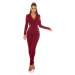 Sexy !Koucla! Elegant V-neck Jumpsuit BORDEAUX