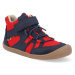 Barefoot detské členkové topánky Koel - Beau Fabric Tex Red červené