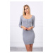 Dress with a neckline for a nap gray
