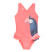 Dievčenské plavky COLOR KIDS Swimsuit W. Application, neon coral