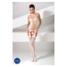 Passion BS056 white - Bodystocking Farba: Biela