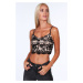 Black lace top with zipper