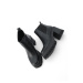 Marjin Women's Zippered Elastic Detail Heeled Boots Veros Black.