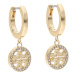 Tory Burch Náušnice Miller Pave Hoop Earring 87041 Zlatá