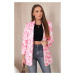 Jacket with floral motif in pink color
