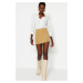 Trendyol Brown Double Slit Super Mini Woven Shorts Skirt