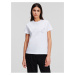 White women's T-shirt KARL LAGERFELD Rhinestone Logo - Women