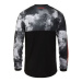 HORSEFEATHERS Bike tričko Fury LS - grayscale BLACK