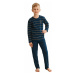 Chlapecké pyžamo Harry tmavě modré s pruhy 134