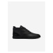 Čierne pánske kožené členkové topánky Lacoste