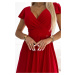 Červené trblietavé spoločenské šaty MATILDE 425-9