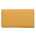 Žltá veľká kožená peňaženka &quot;Dominas&quot;