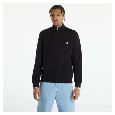 Mikina FRED PERRY Half Zip Sweatshirt Black XL