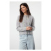 Trendyol Gray Gradient Soft Texture Knitted Cardigan