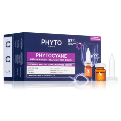 Phyto Phytocyane Anti-Hair Loss Treatment For Women cielená starostlivosť proti vypadávaniu vlas