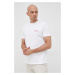 Bavlnené tričko Woolrich CFWOTE0065MRUT2926-8041, biela farba, s potlačou