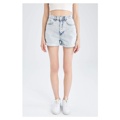 DEFACTO Mom Fit Jean High waist Folded Leg Short