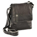 Kožená crossbody taška BHPC Explore M BH-383-01 black 2 L