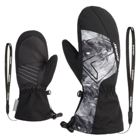 Ziener LAVALINO Detské lyžiarske rukavice, čierna, veľkosť