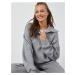 Koton High Collar Pajama Top with Zipper