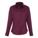 Premier Workwear Dámska košeľa s dlhým rukávom PR300 Aubergine -ca. Pantone 5115